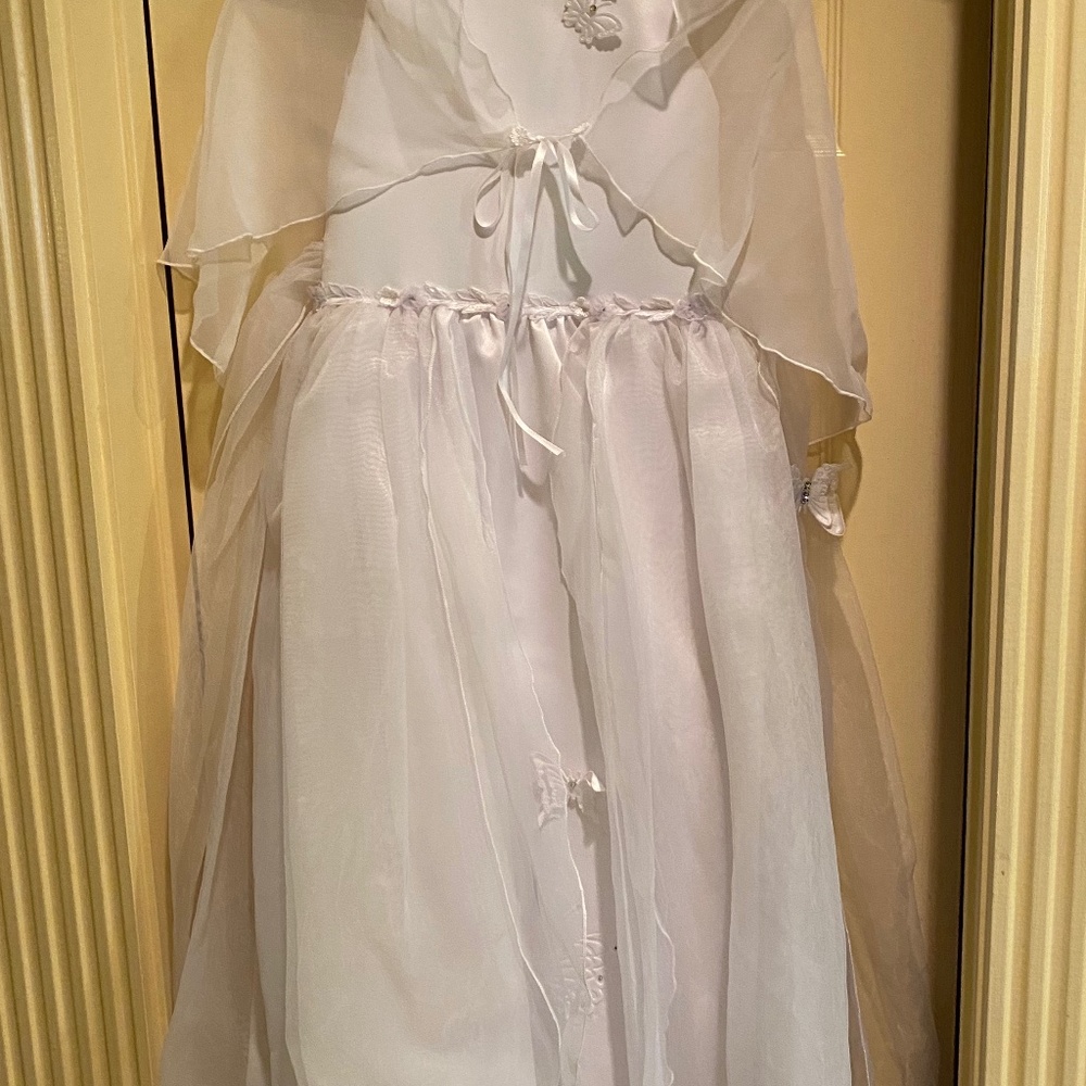 White butterfly dress